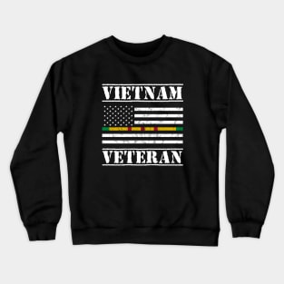 Vietnam Veteran Thin Line American Flag Pride Crewneck Sweatshirt